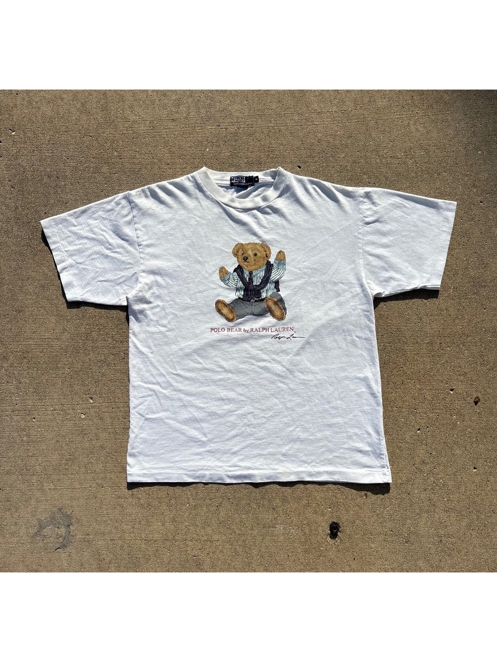 Vintage 90s Polo Ralph Lauren Polo Bear Graphic T-Shirt L